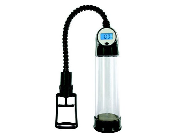 Automatic vacuum pump with a mounted monitor