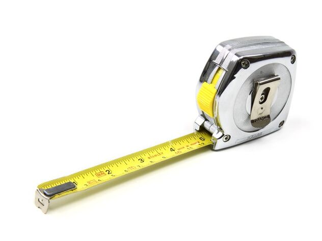Centimeters for measuring the penis before enlargement