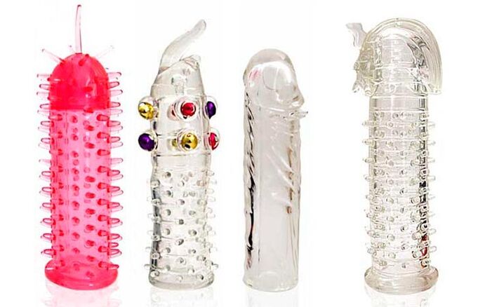 Various attachments for penis enlargement during sex