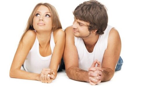 A woman and a man are thinking about penis enlargement with lemonade