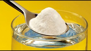 A teaspoon of baking soda in a glass of water to compress the penis